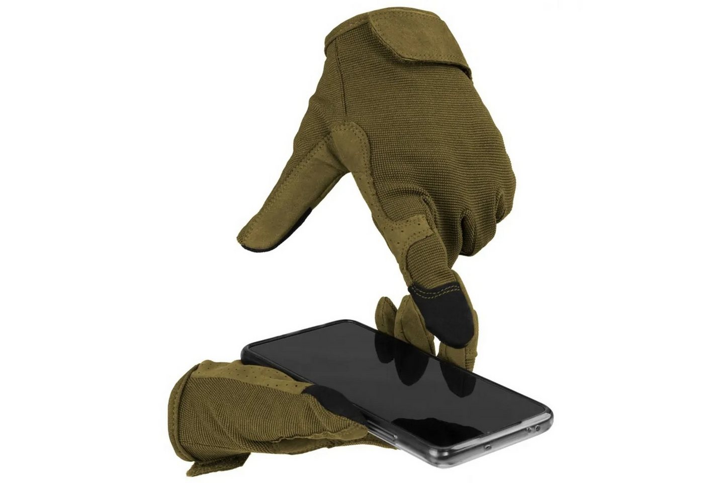 Foxter Multisporthandschuhe Taktische Schutzhandschuhe Militär Outdoor Oliv L/XL (Taktische Schutzhandschuhe Outdoor Touchscreen mit Klettverschluss, Taktische Outdoor Handschuhe Touchscreen mit Knöchelverstärkung Set) Touchscreen, verstärkte Bereiche, atmungsaktiv, Klettverschluss Bild 5