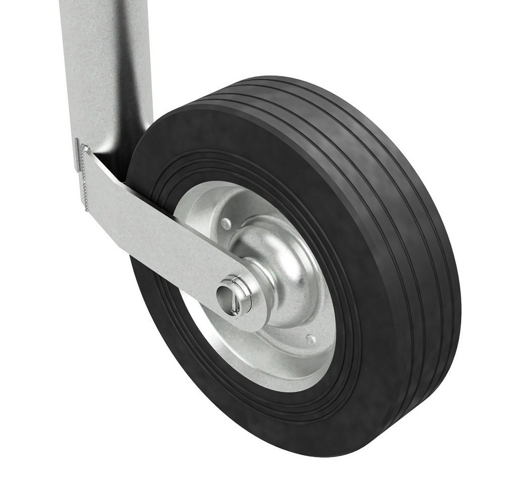 SUPROD Anhänger-Stützrad Stützrad mit Klemme Bugrad Anhänger Trailer 150 kg, Ø 48 mm Außenrohr