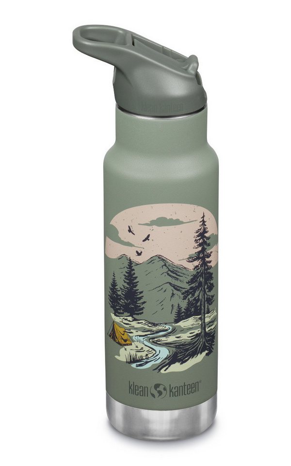 Klean Kanteen Trinkflasche Edelstahl Isolierflasche Kid Classic 355ml Flip Sport Cap Mountain Bild 2