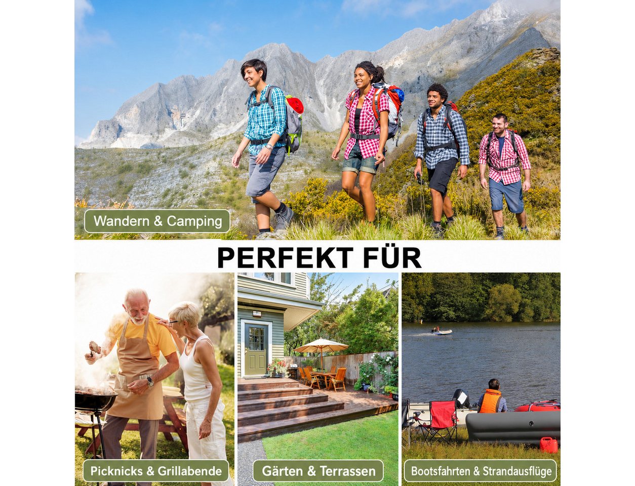 AIMAX Hängematte Camping Hängematte mit Moskitonetz aus 210T Nylon, Militärgrün, Ultraleicht, bis 300 kg belastbar, inkl. Gurte, Karabiner & Packsack Bild 5