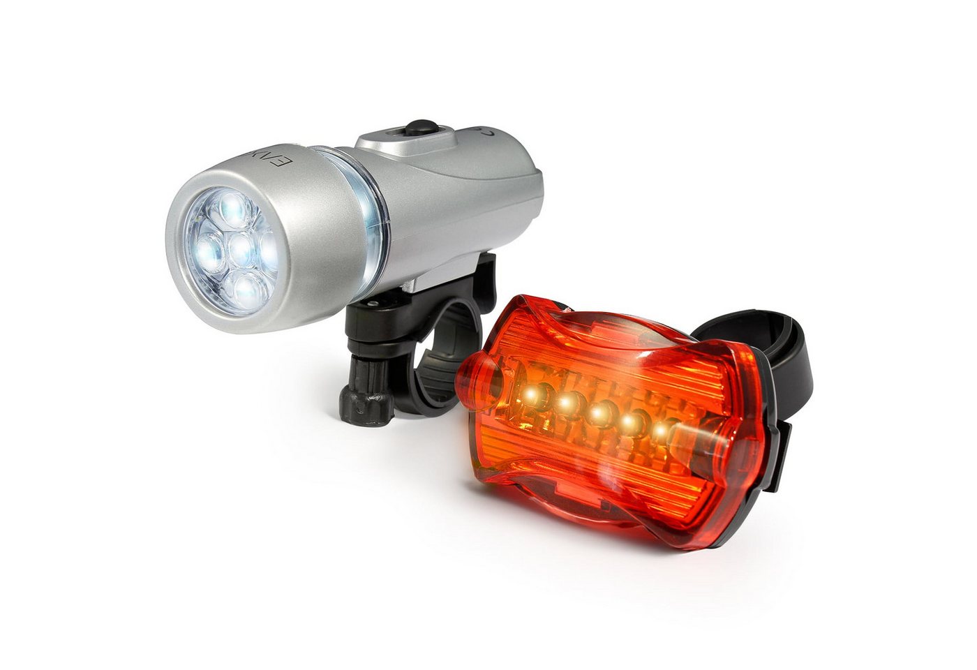 EAXUS Taschenlampe, Outdoor LED Beleuchtung rot & weiß, inkl. Halterungen, versch. Modi Bild 2