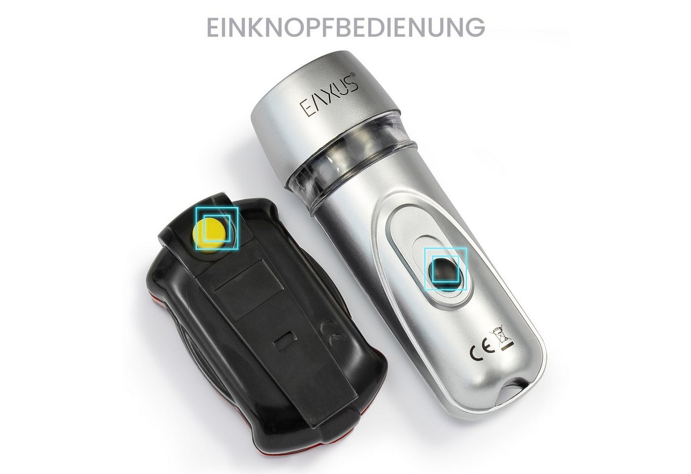 EAXUS Taschenlampe, Outdoor LED Beleuchtung rot & weiß, inkl. Halterungen, versch. Modi Bild 5