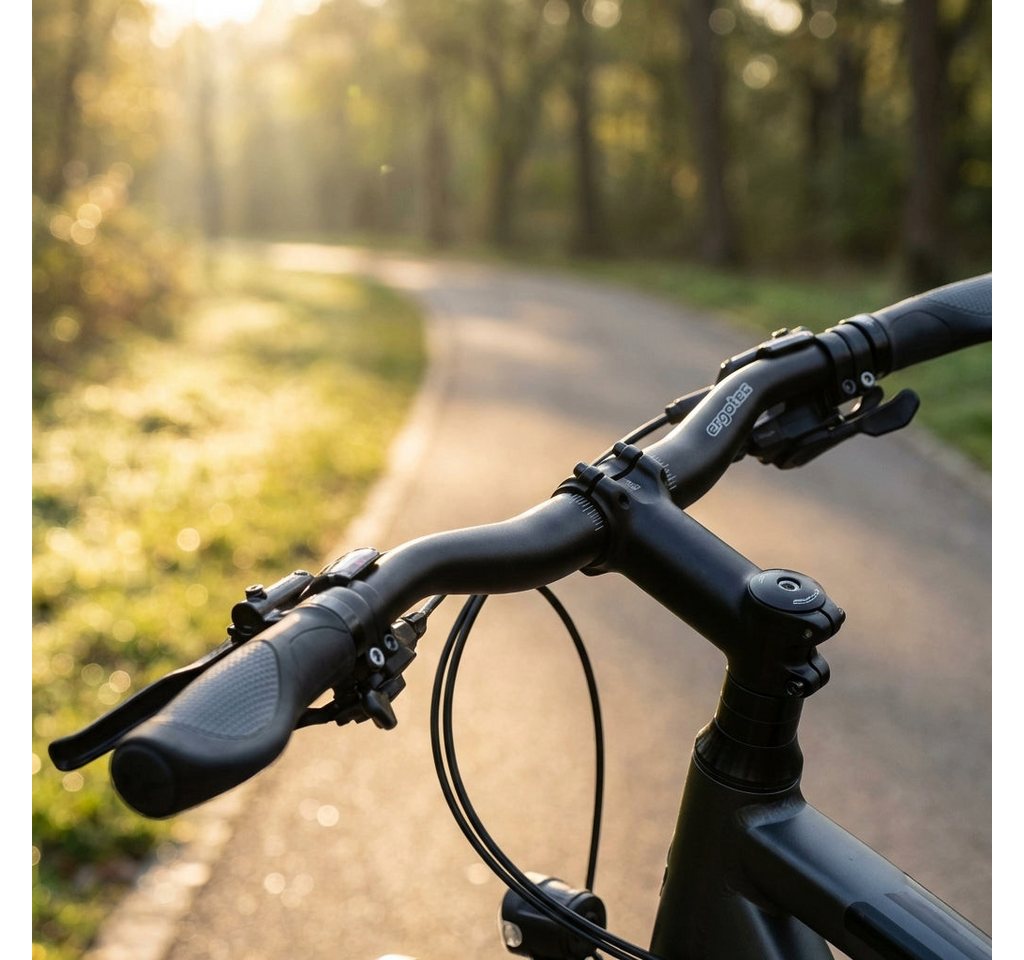 Ergotec Fahrradlenker Ergotec Lenkerbügel Trekking Alu Ø 25,4 mm 590 mm schwarz/eloxiert 47°