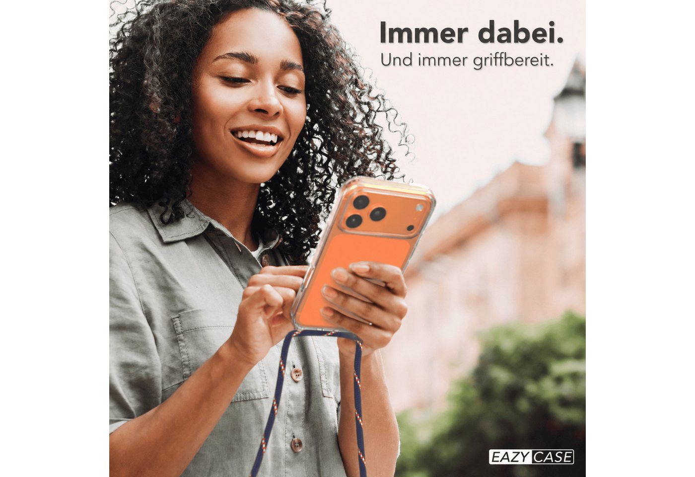 EAZY CASE Handykette Handyhülle für Handyketten mit Befestigungsösen für iPhone Modelle 6,9 Zoll, Hülle für Handykette, Transparent mit Ösen für Apple iPhone 17 Pro Max Bild 5