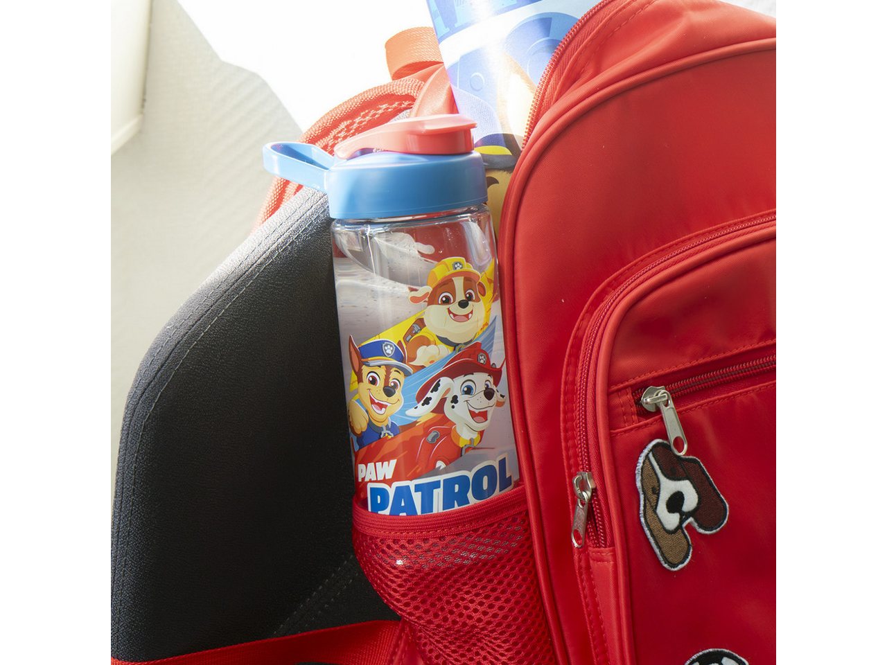 Geda Labels GmbH Trinkflasche Paw Patrol Rescue Heroes, Blau, 480ml, Trinköffnung mit Verschlusskappe