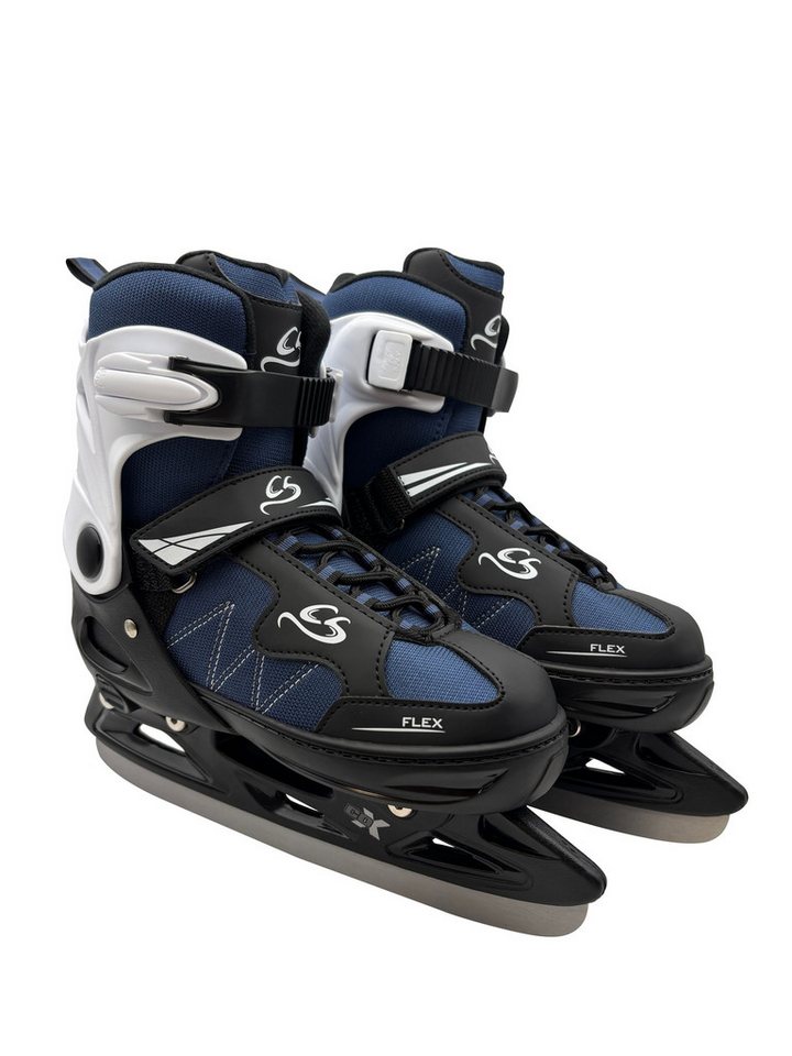 Cox Swain Schlittschuhe FROSTY – größenverstellbar, Softboot – Blue/Black – M (37-40), Verstellbare Schlittschuhe mit Edelstahlkufen Bild 5