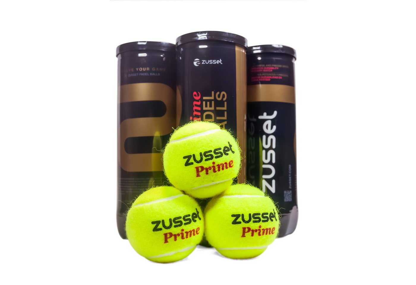Zusset Padelschläger Padel Balls Padelbälle PRIME – Turnierqualität - 3 Stück in Tube