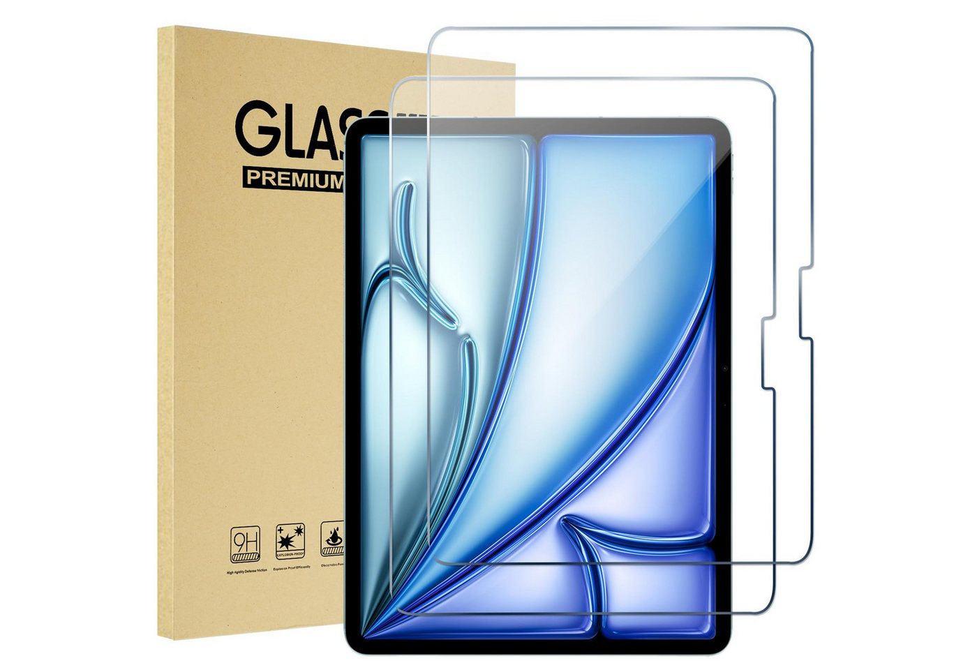 Toomoke Schutzfolie Panzerglas für iPad Air 11 Zoll/iPad Air 7/6. Generation Schutzfolie, (Displayschutz Kompatibel mit iPad Air 11 Zoll M3 2025/ M2 2024 (7/6. Generation), iPad Air 7/6.Generation (11 Zoll,Modelle 2024/2025), 9H Härte 2.5D [Hohe Auflösung][Anti-Bläschen][Anti-Kratzen] Bild 5
