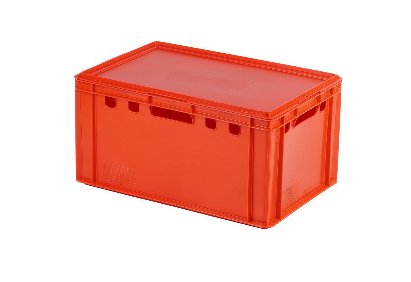 Logiplast Transportbehälter 1 x E3-Kisten rot mit Deckel in rot, (Spar-Set, 1 Stück), Lebensmittelecht, einfach zu reinigen, stapelbar