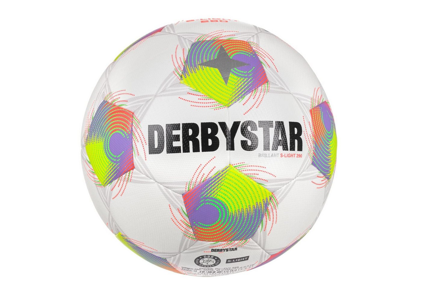 Derbystar Fußball FB Brillant S-Light (Trainingsball) weiss/grün/lila - 1 Ball Bild 2
