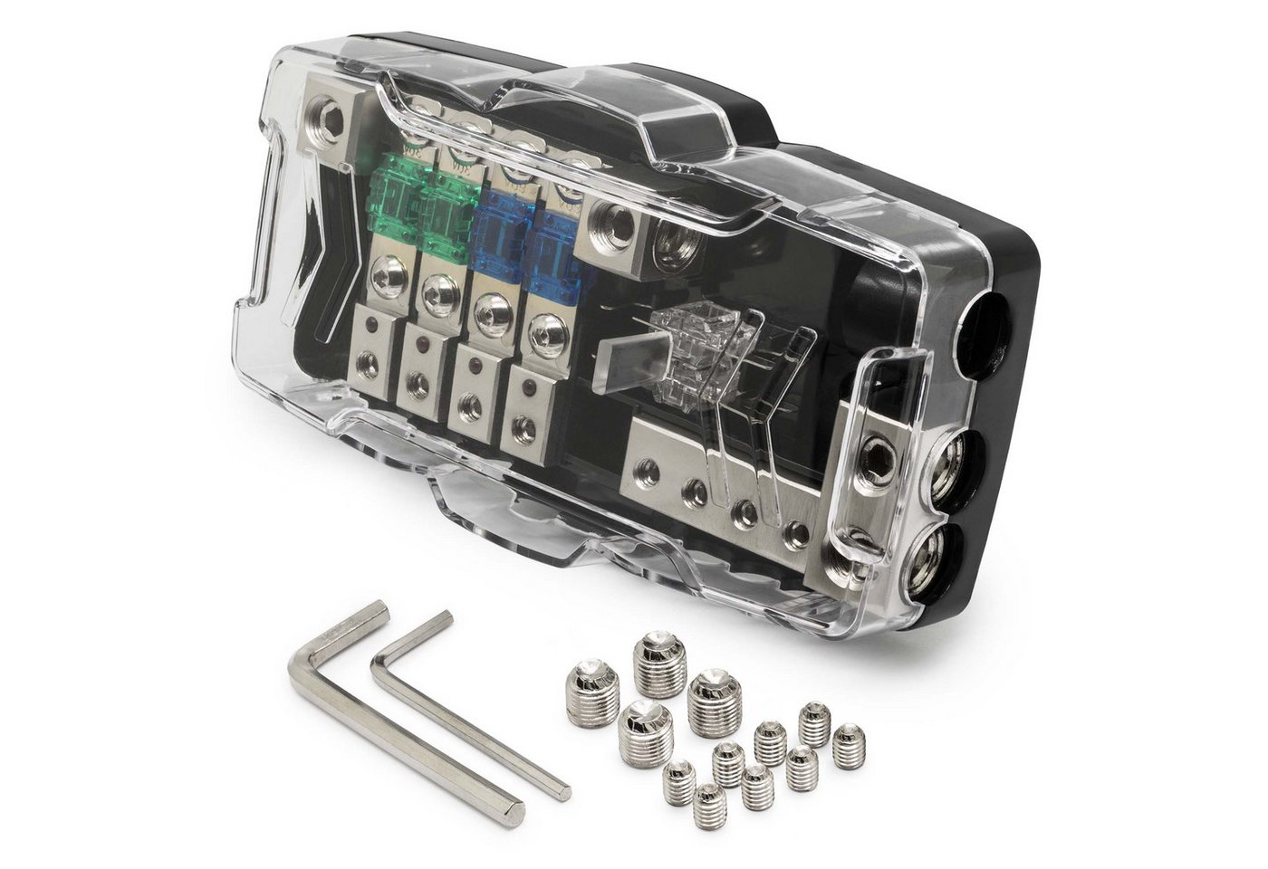 Adapter Universe Kfz-Sicherungshalter Mini ANL Sicherungshalter Verteiler 30A 60A 80A 4er Verteilerblock Bild 2