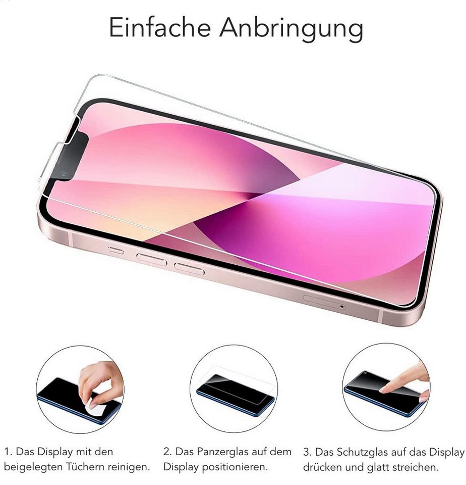AVANA Schutzfolie iPhone 13 / Pro / mini / Pro Max Panzerglas Schutzglas 9H Panzerfolie, (2 Stück), Displayschutz, klar Bild 2