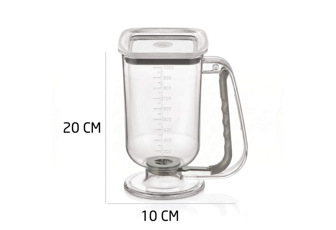 Vip Ahmet Teigportionierer Vip Ahmet Teigspender 1000 ml mit Messskala und Dosierhebel