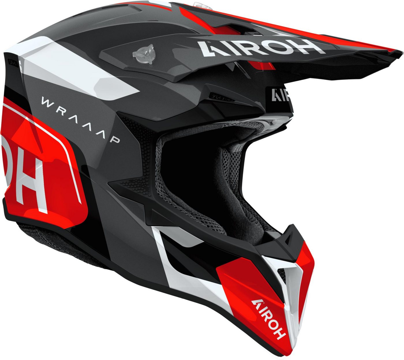 Airoh Motocrosshelm Wraaap Conquer Motocross-Helm, Vorbereitet Für Kommunikationssystem,notfallsystem-polsterung (eq