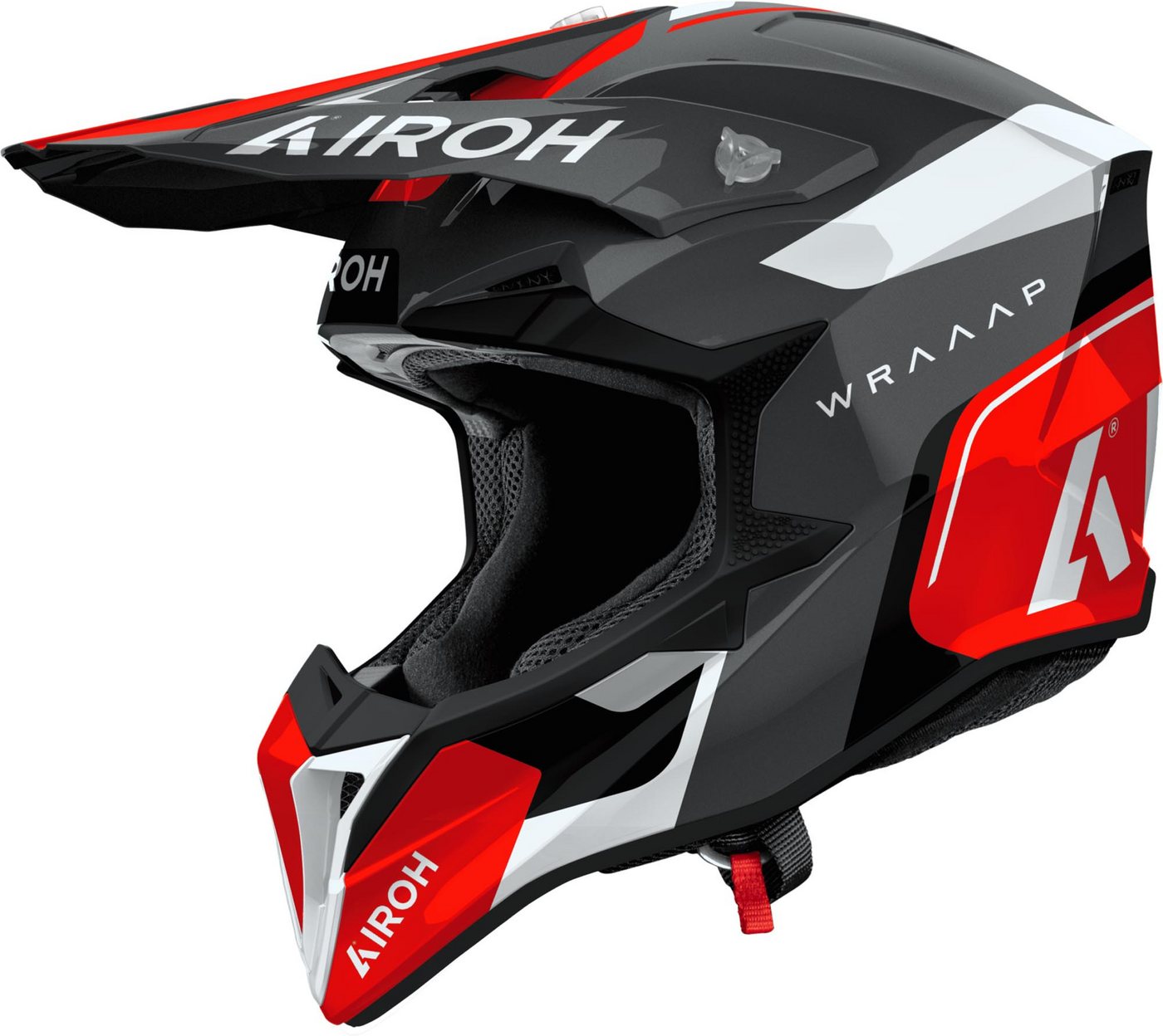 Airoh Motocrosshelm Wraaap Conquer Motocross-Helm, Vorbereitet Für Kommunikationssystem,notfallsystem-polsterung (eq Bild 2