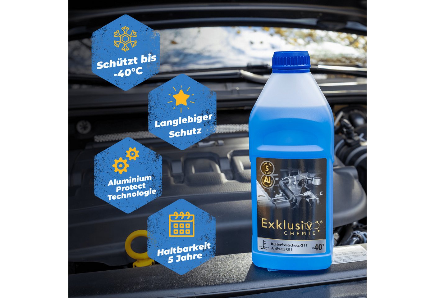 Exklusiv Chemie GmbH Kühlerfrostschutz G11 Kühlerfrostschutz 1 Liter, 1 l Bild 4