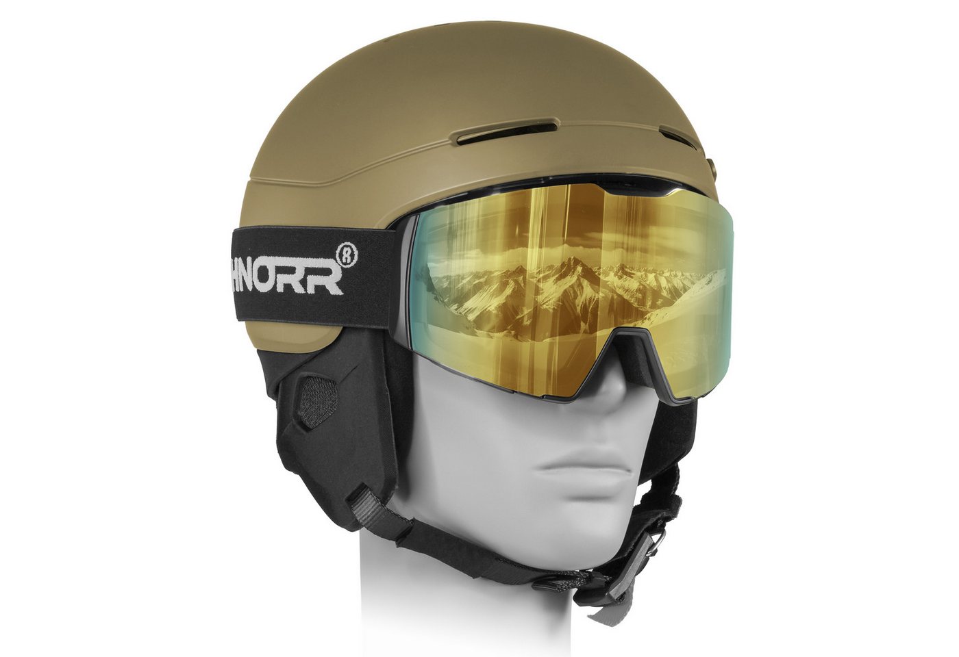 SCHNORR Sportbrille Schnorr Skibrille Edge Gold (S2), Full REVO, Anti-Fog, UV400, (1-St), Full REVO-Beschichtung Gold (S2) Bild 2