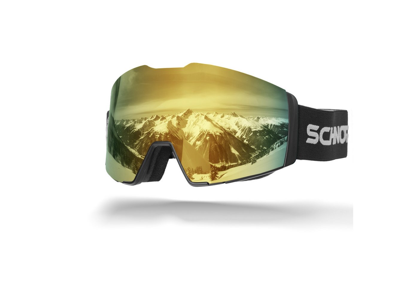 SCHNORR Sportbrille Schnorr Skibrille Edge Gold (S2), Full REVO, Anti-Fog, UV400, (1-St), Full REVO-Beschichtung Gold (S2) Bild 3