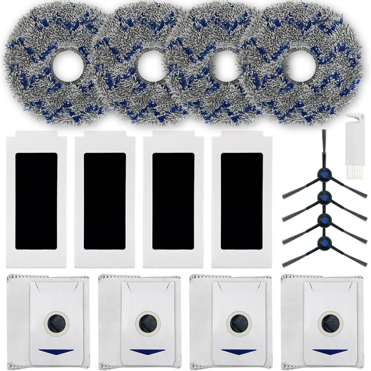 FELIXLEO Saugroboter Zubehör-Set Ersatzteile für ECOVACS DEEBOT T30 Omni/T30 PRO Omni – 17tlg Zubehör, (2-tlg) Bild 3
