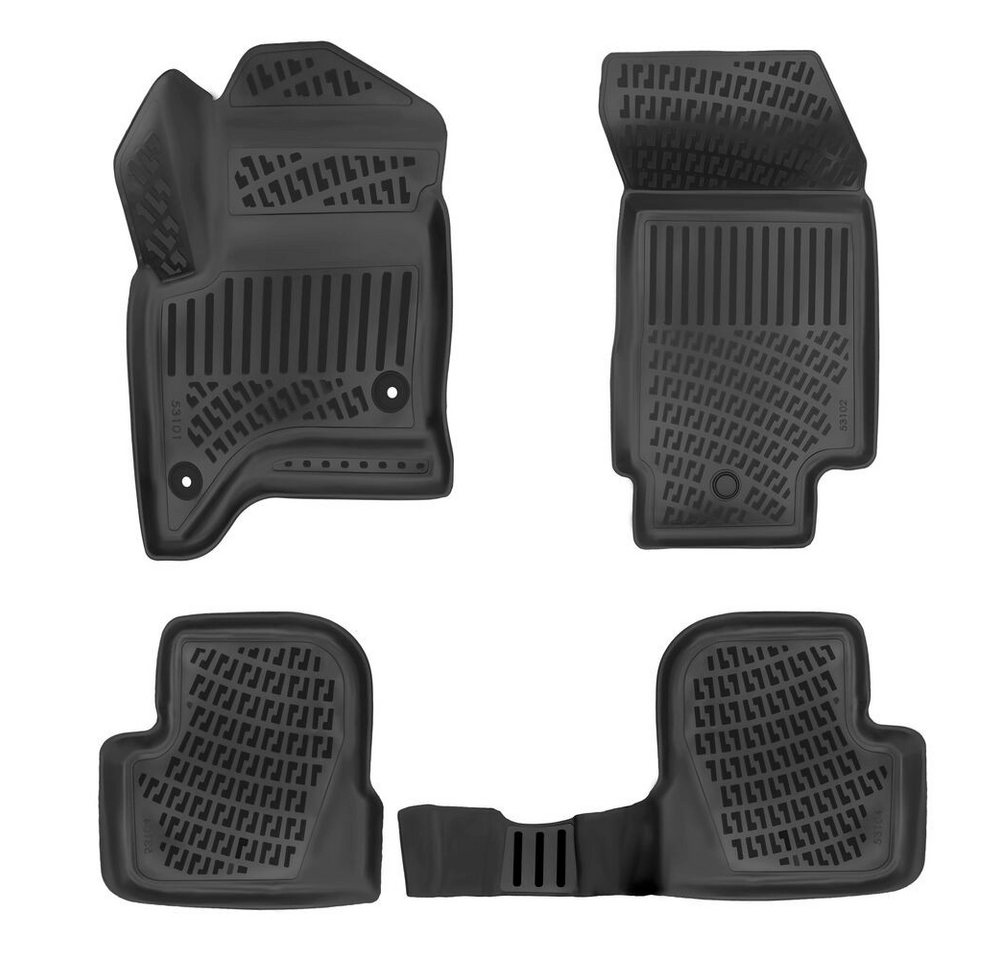 Trimak Passform-Fußmatten Oder Kofferraumwanne Oder Set kompatibel mit Jeep Avenger, Jeep Avenger e-Hybrid ab 2015 Gummimatten Auto Allwetter Fussmatten Bild 3