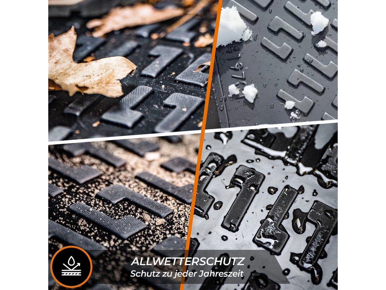 Trimak Passform-Fußmatten Oder Kofferraumwanne Oder Set kompatibel mit Jeep Avenger, Jeep Avenger e-Hybrid ab 2015 Gummimatten Auto Allwetter Fussmatten Bild 5