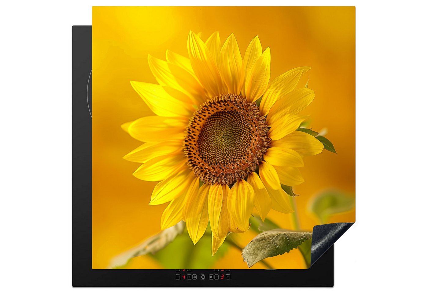 MuchoWow Herd-Abdeckplatte Sonnenblume - Blume - Gelb, Vinyl, (1 tlg), Cerankochfeld Abdeckung, Herd Abdeckplatten Vinyl, 58x59 cm Bild 3