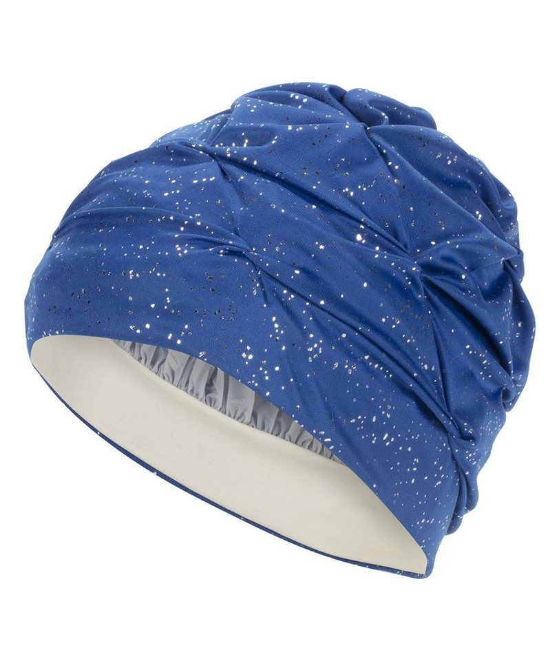 Fashy Badekappe Fashy - Badehaube Badekappe Damen Blau Silber Innenhaube Abdichtung