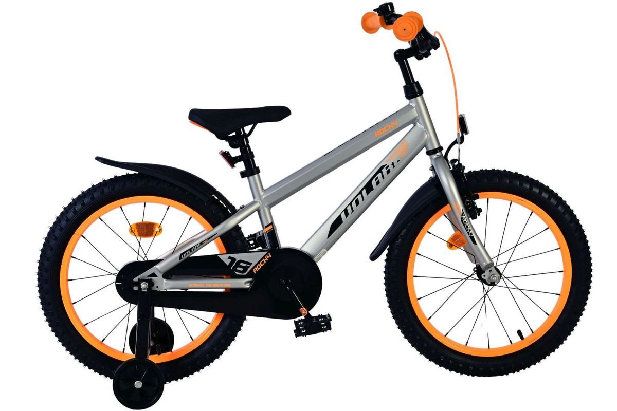 Volare Kinderfahrrad 18 Zoll Kinder Fahrrad Kinderfahrrad MTB Rad Bike Rocky Grau 51853, 1 Gang, Rücktritt, Seitenständer, Schutzbleche, Kettenschutz Bild 5