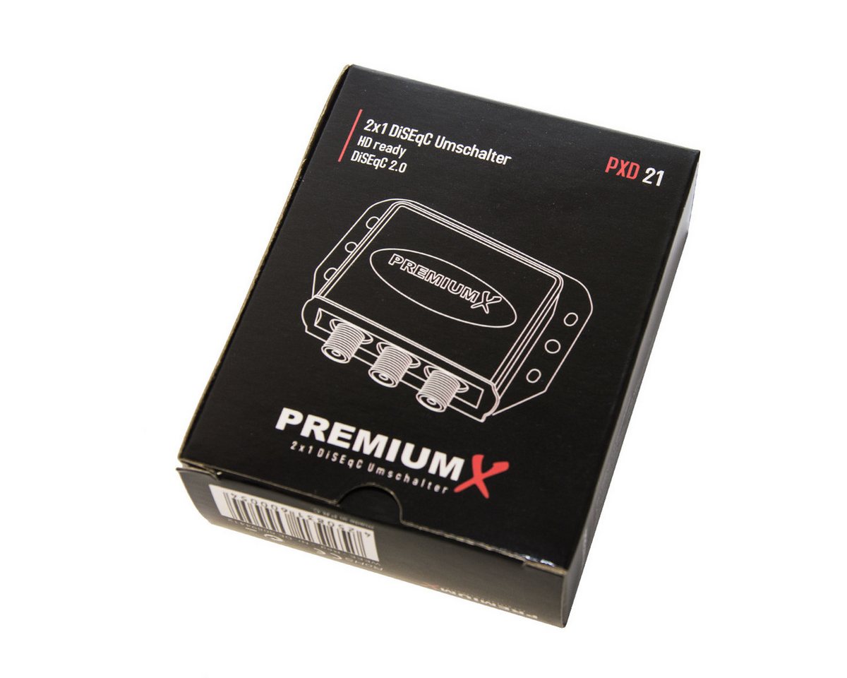 PremiumX SAT-Multischalter 4x DiSEqC Schalter 2/1 2.0 SAT Umschalter 2zu1 Switch 2-1 DVB-S DVB-S2 Bild 3