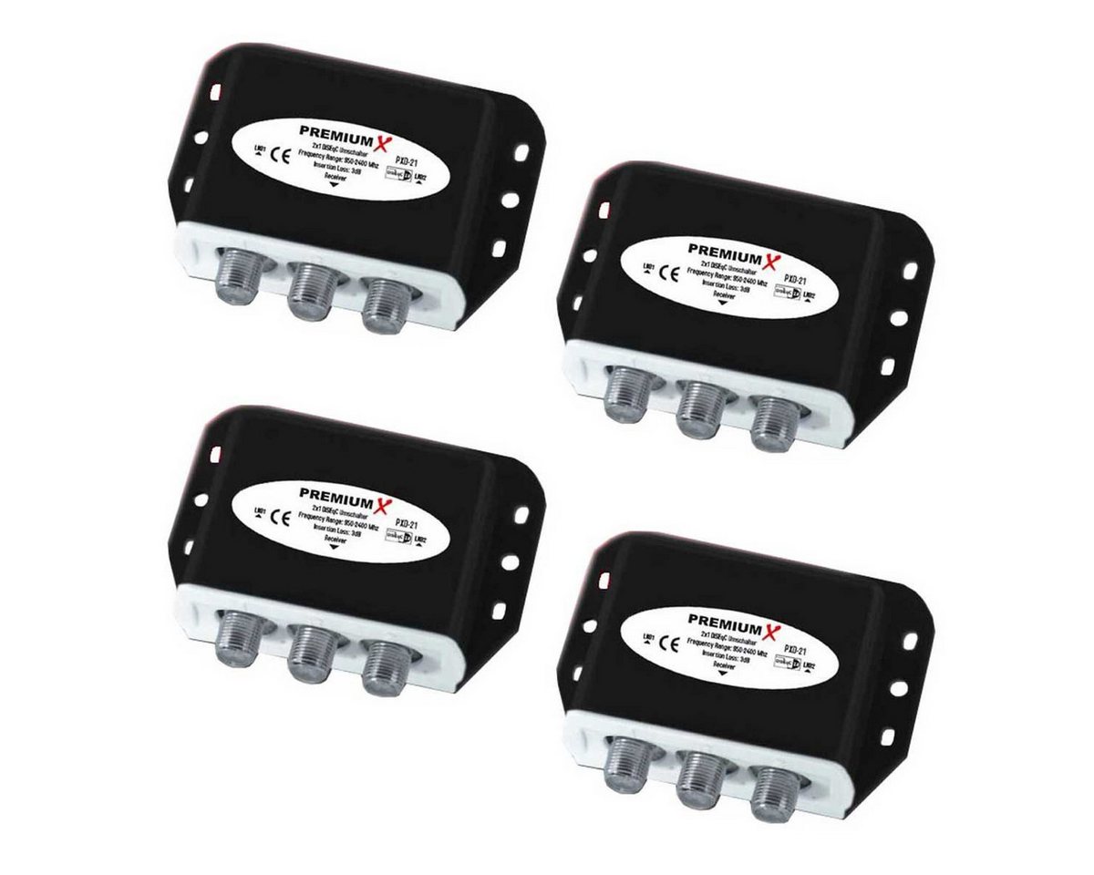 PremiumX SAT-Multischalter 4x DiSEqC Schalter 2/1 2.0 SAT Umschalter 2zu1 Switch 2-1 DVB-S DVB-S2 Bild 4