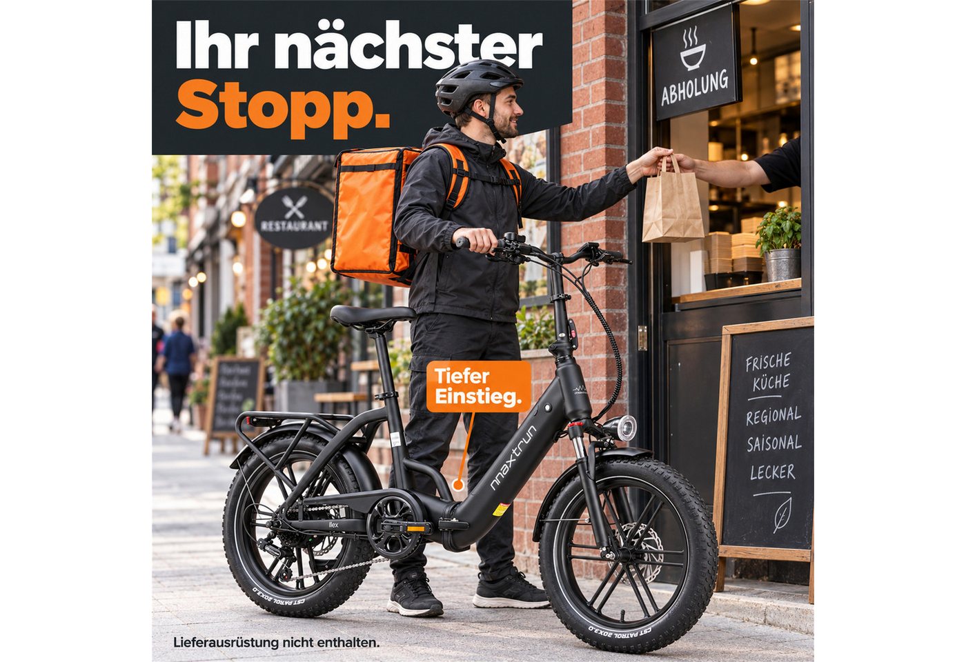 Vankel E-Bike Herren u. Damen E-Faltrad 20 Zoll 250W 691Wh 100km Fatbike Shimano, Kettenschaltung, Heckmotor, 691 Wh, Hydraulische Scheibenbremse Drehmomentsensor Federgabel 30,5 kg Bild 3
