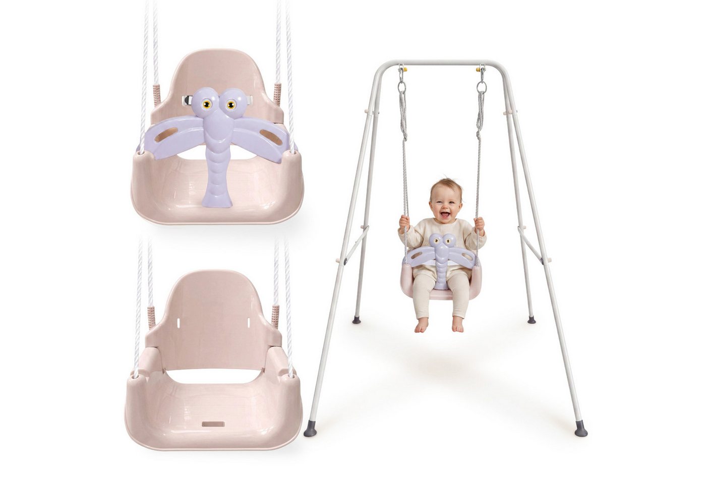 HyperMotion Babyschaukel HyperMotion Kinderschaukel mit Gestell, höhenverstellbar, bis 35 kg