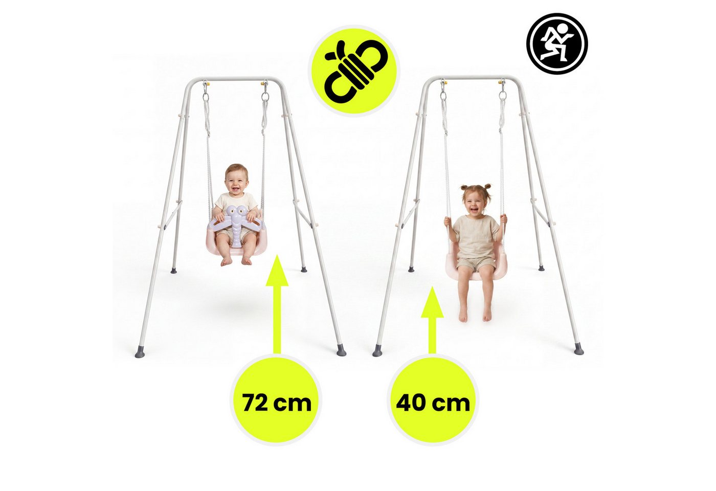 HyperMotion Babyschaukel HyperMotion Kinderschaukel mit Gestell, höhenverstellbar, bis 35 kg Bild 5