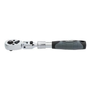 Teleskop Gelenk-Umschaltknarre ∙ V6614N ∙ 1/4" (6,3mm) Vierkant massiv ∙ 225mm
