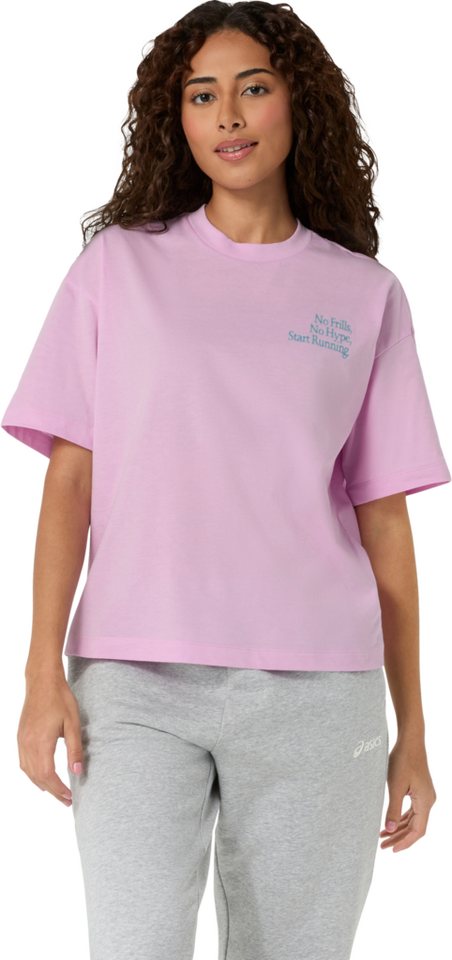 Asics Laufshirt RUNNER MESSAGE GRAPHIC RELAXED TEE mit Start Running auf Vorder- und Rückseite
