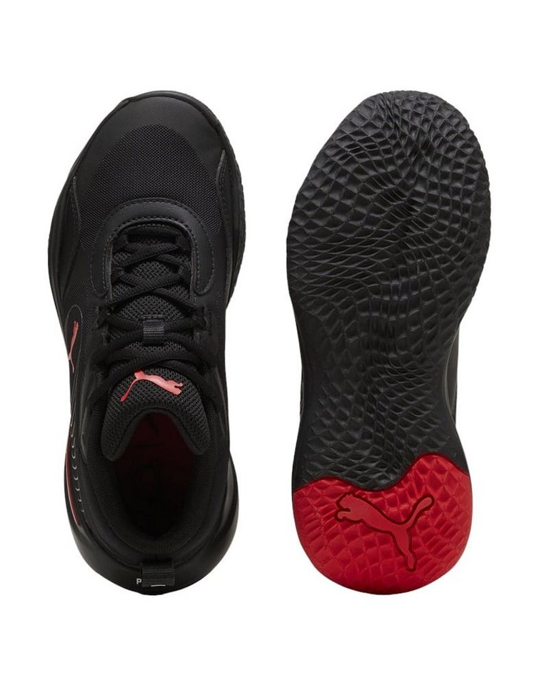 PUMA Hallen-Indoorschuhe Playmaker Pro schwarz/rot Kinder Badmintonschuh Bild 2