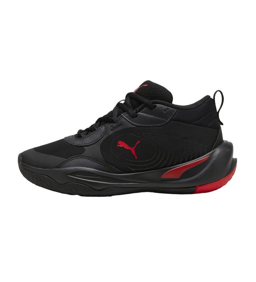 PUMA Hallen-Indoorschuhe Playmaker Pro schwarz/rot Kinder Badmintonschuh Bild 4