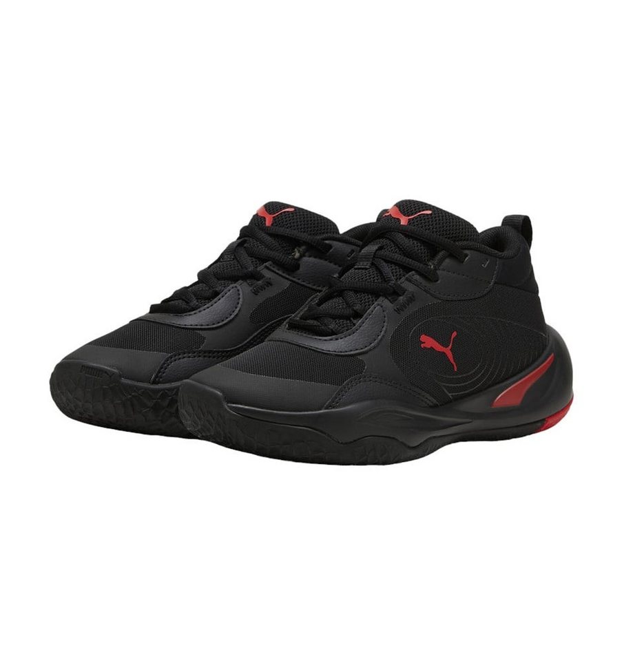 PUMA Hallen-Indoorschuhe Playmaker Pro schwarz/rot Kinder Badmintonschuh Bild 5