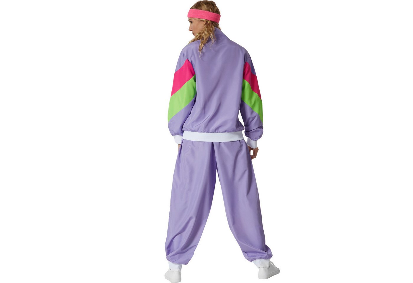 dressforfun Kostüm Retro-Trainingsanzug/80er-/90er-Jahre-Jogginganzug, in lila, Gr. XXL, Jacke und Hose im 80er-/90er-Stil, Pflegeleicht und strapazierfähig Bild 2