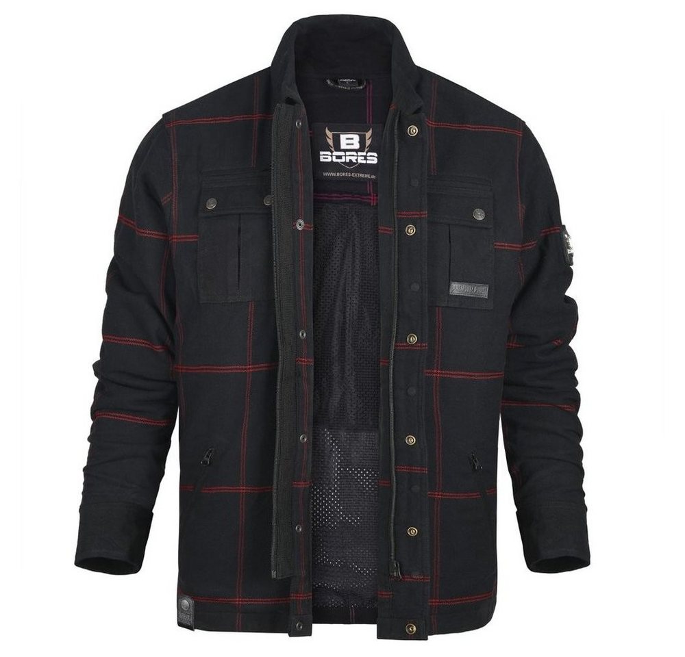 Bores Motorradjacke Lumberjack Premium Plus Bortexx Herren Motorradhemd Schutzlevel B