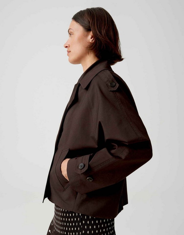 OPUS Trenchcoat Trenchjacke aus Baumwoll Mix Loose Fit Windklappe am Rücken