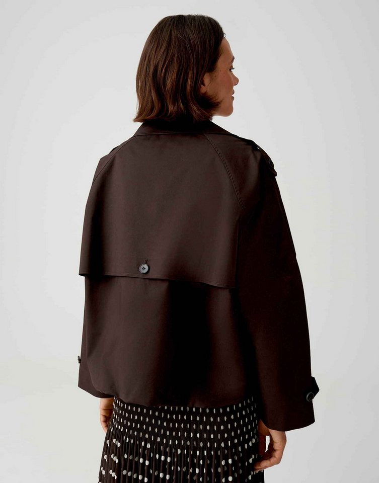 OPUS Trenchcoat Trenchjacke aus Baumwoll Mix Loose Fit Windklappe am Rücken Bild 2