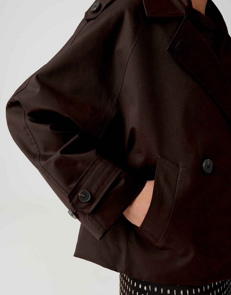 OPUS Trenchcoat Trenchjacke aus Baumwoll Mix Loose Fit Windklappe am Rücken Bild 4