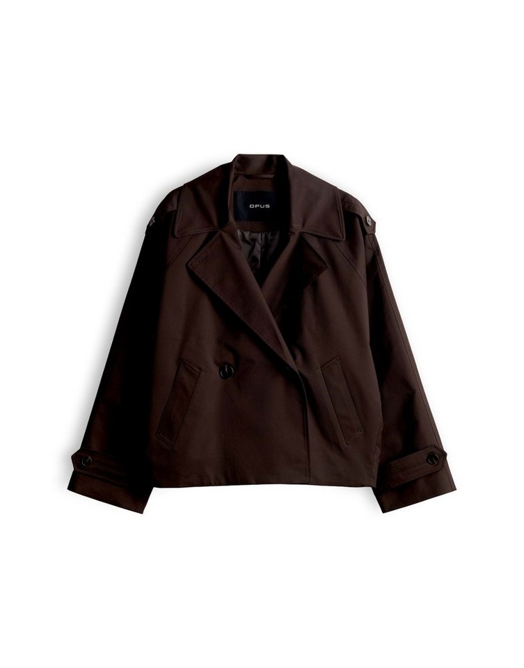 OPUS Trenchcoat Trenchjacke aus Baumwoll Mix Loose Fit Windklappe am Rücken Bild 5
