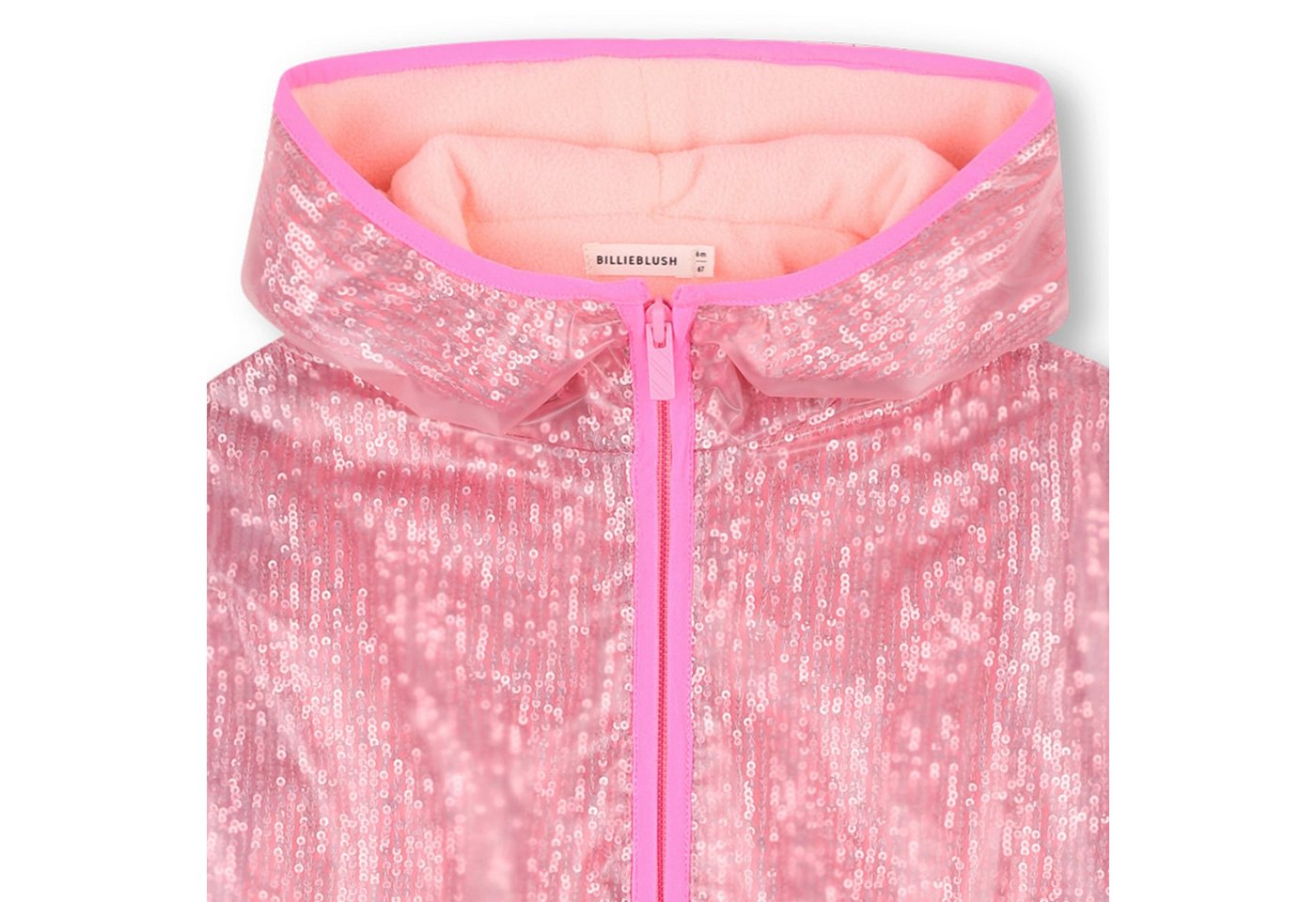Billieblush Regenmantel BILLIEBLUSH Regenmantel Rosa/Pink Transparent mit Pailletten Bild 3