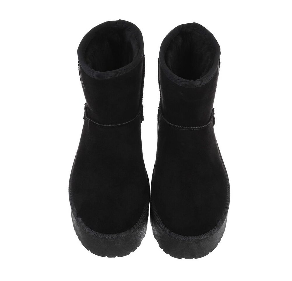 Ital-Design Bequemer Schaftschuh für Damen – stilvoll und warm Snowboots (84206801) Flach Plateaustiefeletten in Schwarz Bild 2