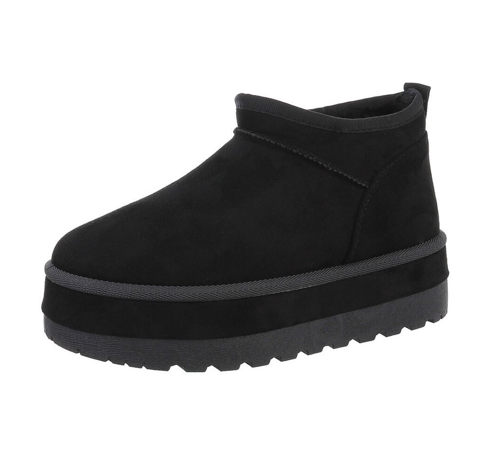 Ital-Design Damen Snowboots Freizeit Snowboots (87451912) Flach Stiefeletten in Schwarz Bild 4
