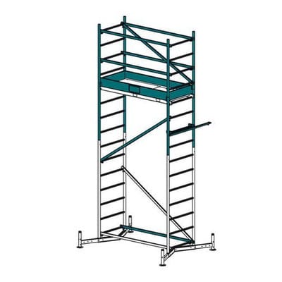 Arbeitsgerüst aus Aluminium, 1. Aufstockung