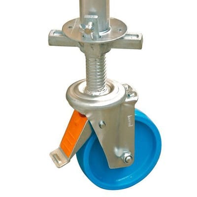 Fahrrollensatz für Arbeitsgerüst, 150 mm Ø, höhenverstellbar, 4 Stück