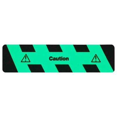 m2-Antirutschbelag™, nachleuchtend SG, "Caution